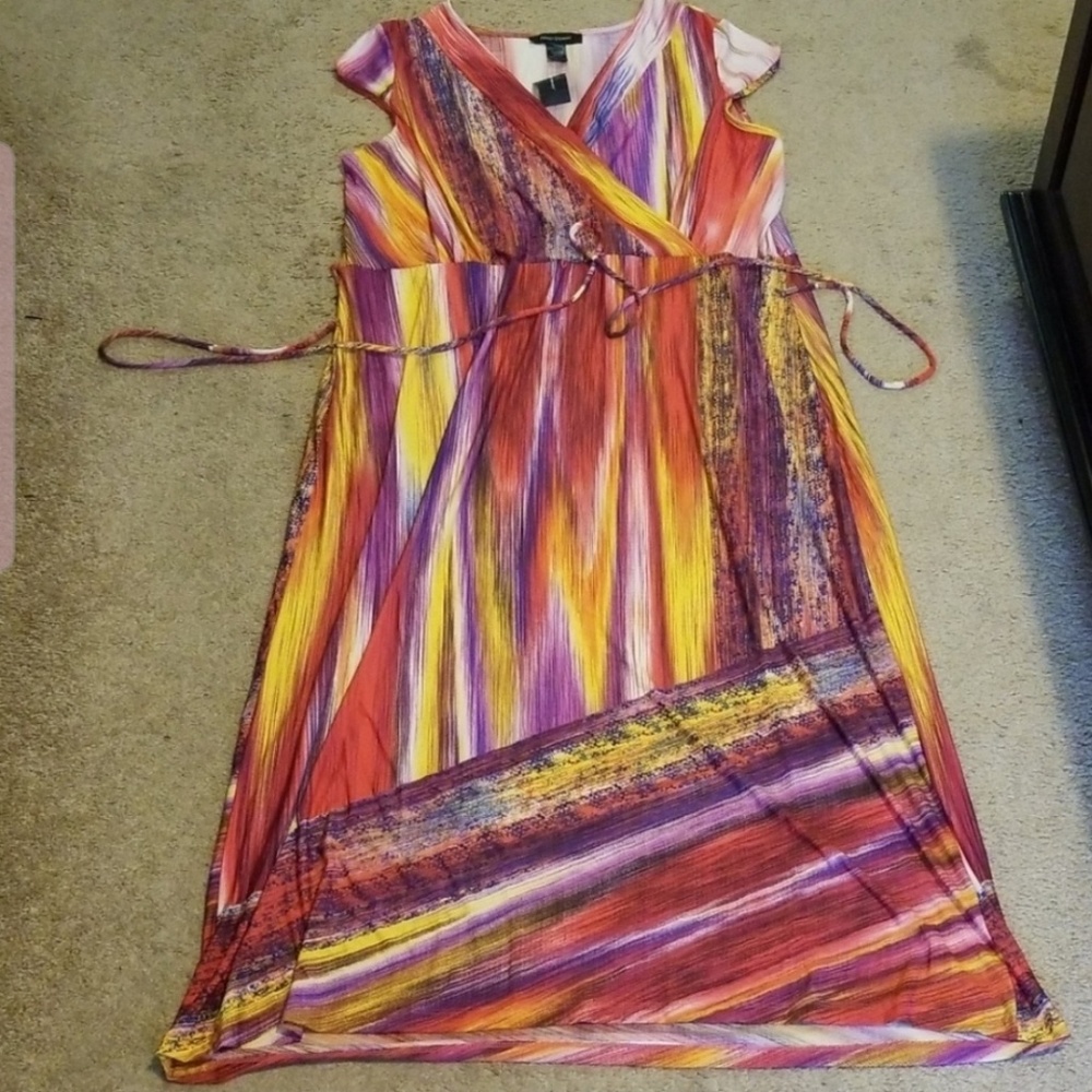 New Ashley Stewart mock wrap dress